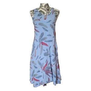 Angela Mara sleeveless cotton blend midi dress size small​